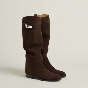 Hermes Suede Jumping Boots
